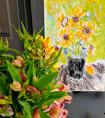 Potted Sunflowers by Richard Chrisp