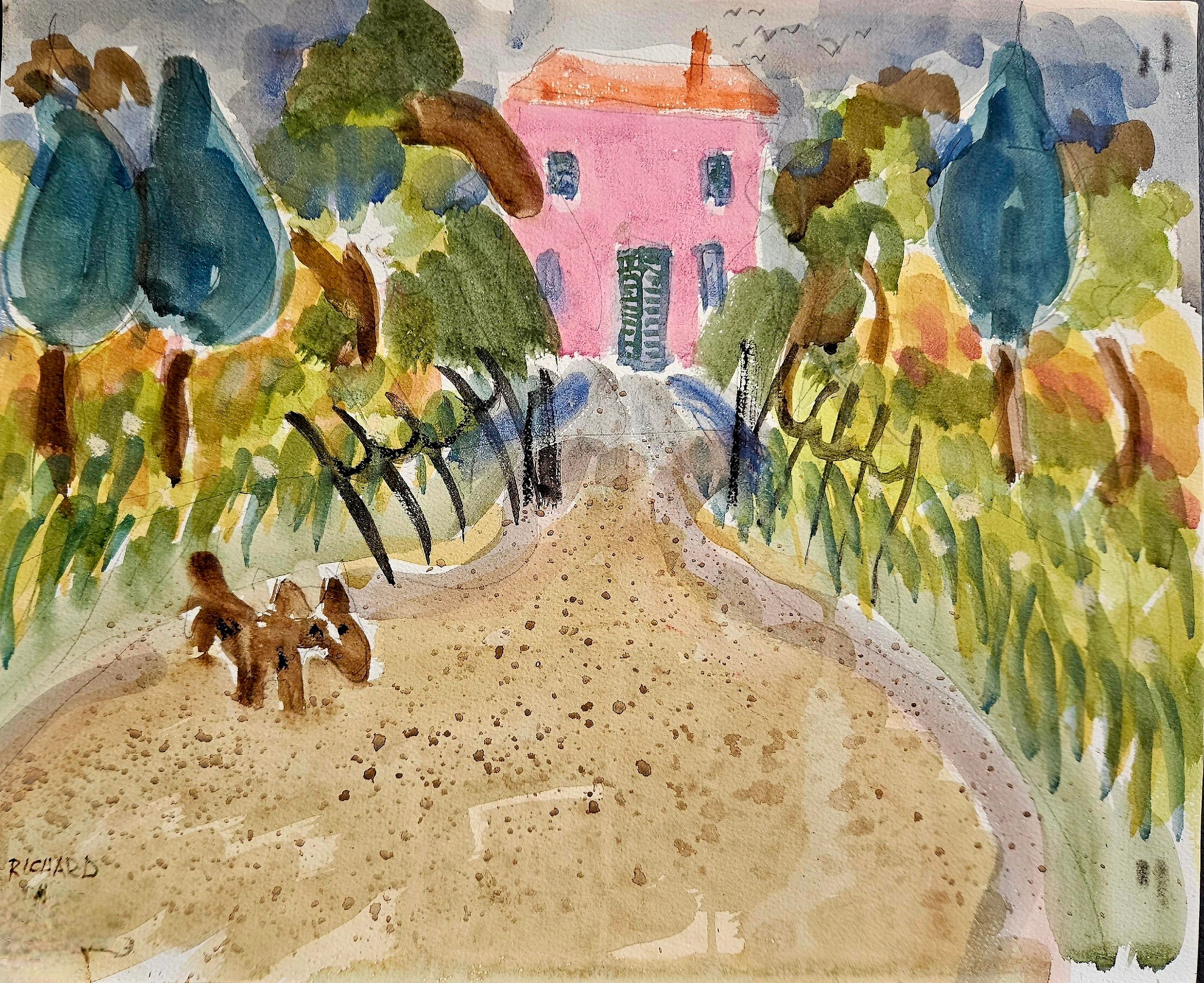 Pink Villa, near Antibes, France by Richard Chrisp
