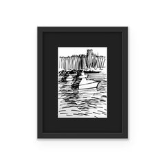 Boats Okahu Bay - Framed