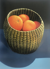 Oranges in a Seagrass Basket
