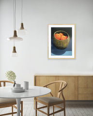 Oranges in a Seagrass Basket