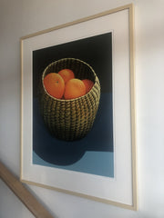 Oranges in a Seagrass Basket