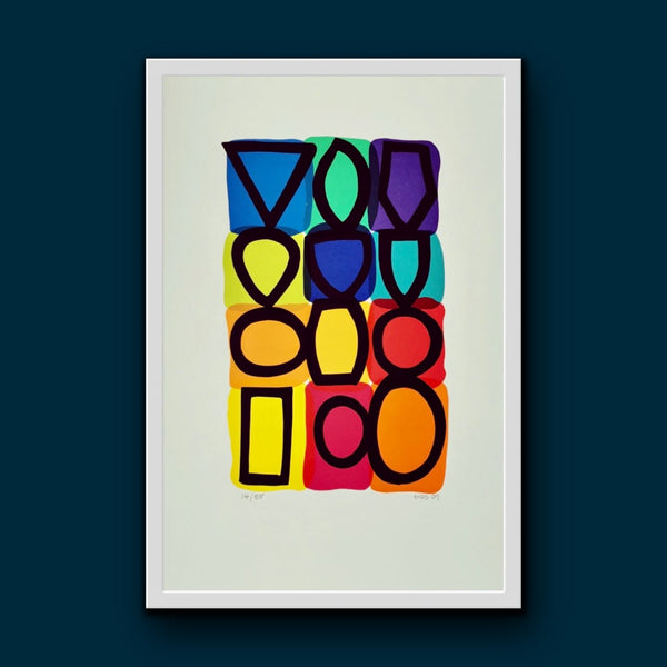 Shape as Colour, Colour as Sound - Framed